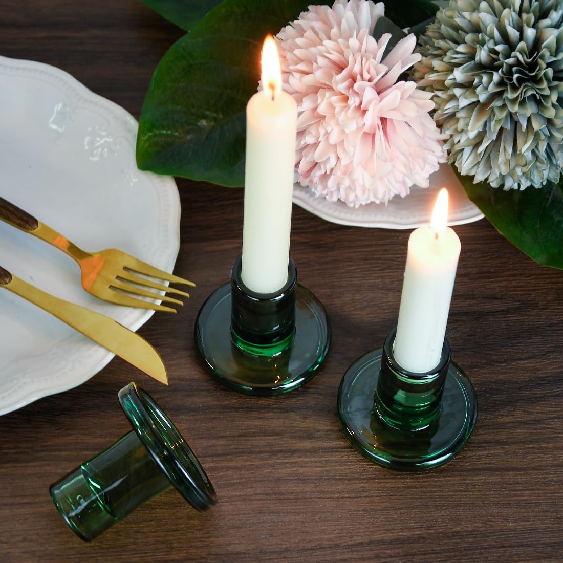 4 pcs Candles + 6 Candlestick Holders
