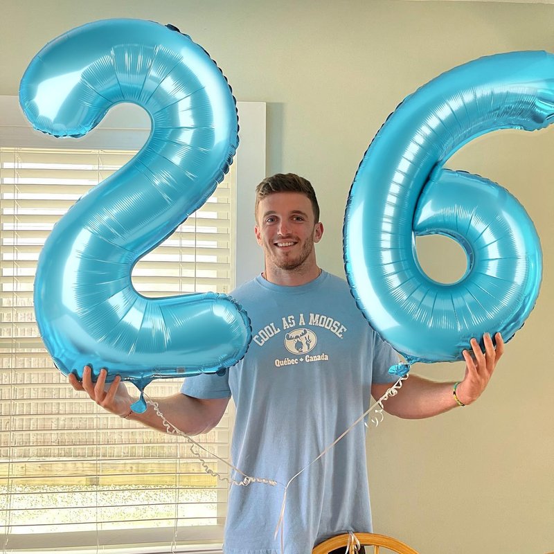 Pearlescent Blue Number 14 Balloon 40 inch, 14 Number Balloons, 14th Birthday Decorations for Girls Boys, 14 Year Old Pearlescent Blue Party Supplies