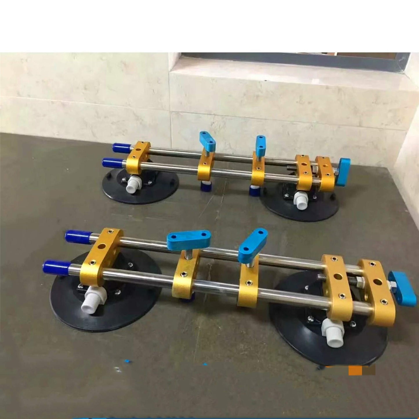 ZUOS A Pairs of Seamless seam Setter with 6" Suction Cups for Seam Joining & Leveling/Professional Countertop, granite, Stone, Marble Slab Installation. (double pole 2 PCS)