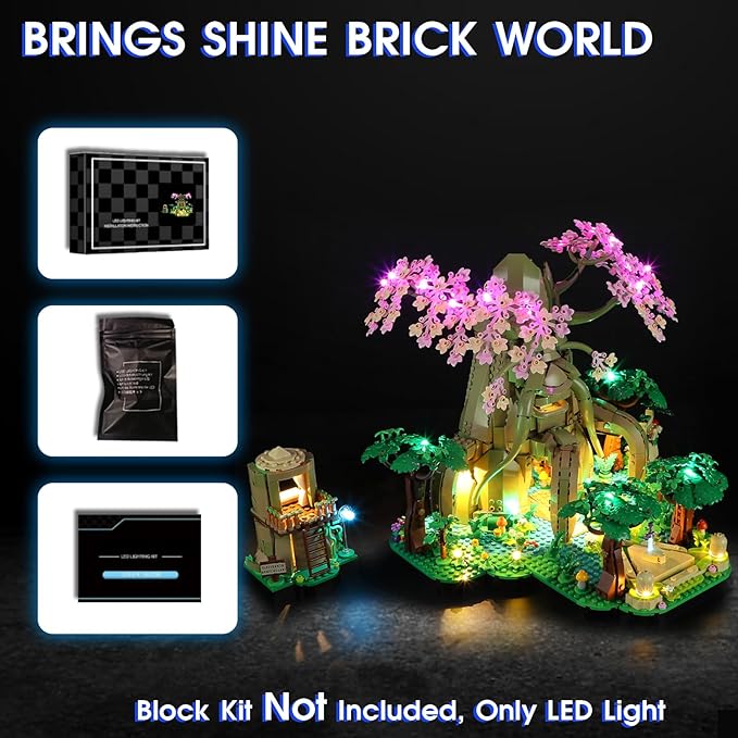 Vaodest LED Light for Lego 77092 Great Deku-Tree 2-in-1 SetDesign and Configuration Compatible with Model 77092(LED Light Only Not Building Block Kit)