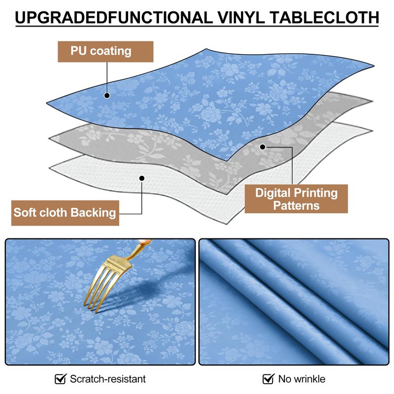 Smiry Square Table Cloth, Waterproof Heavy Duty Vinyl Tablecloths, Wipeable Washable Table Cover for Kitchen and Dining Room (Dirty Pink, 54" X 54")