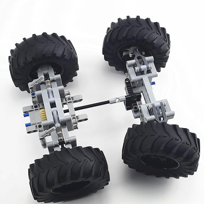 Technics Parts Vehicles Suspension System with Tire 107x44 Technical Parts Set Compatible with All Major Brands MOC Parts Building Toy DIY Accessories (200pcs)