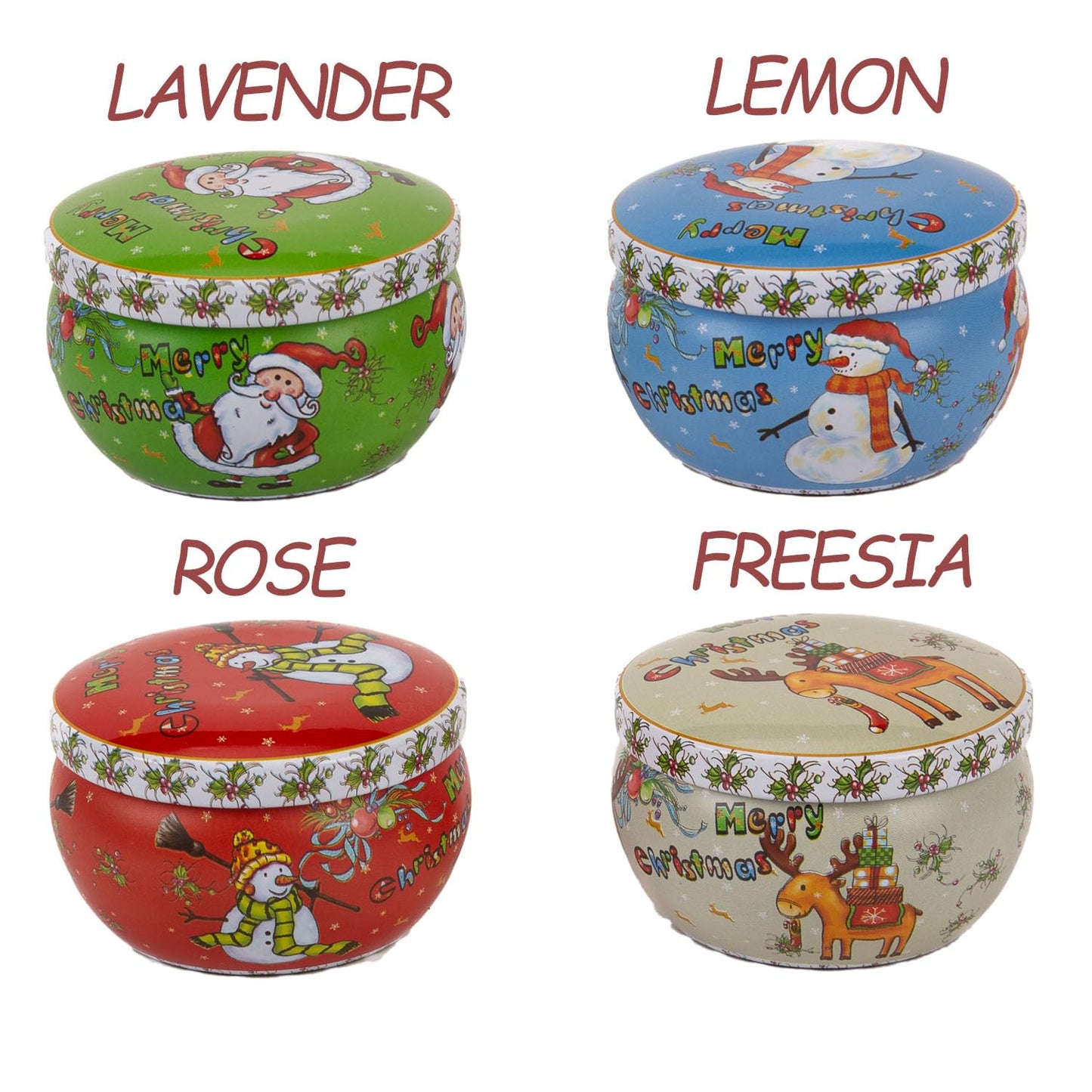 4PCS Scented Candle Set (Lavender, Lemon, Rose, Freesia)