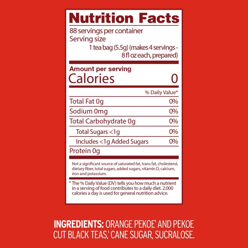 Luzianne Sweet Iced Tea Bags, Family Size, 22ct Box (Pack of 1)
