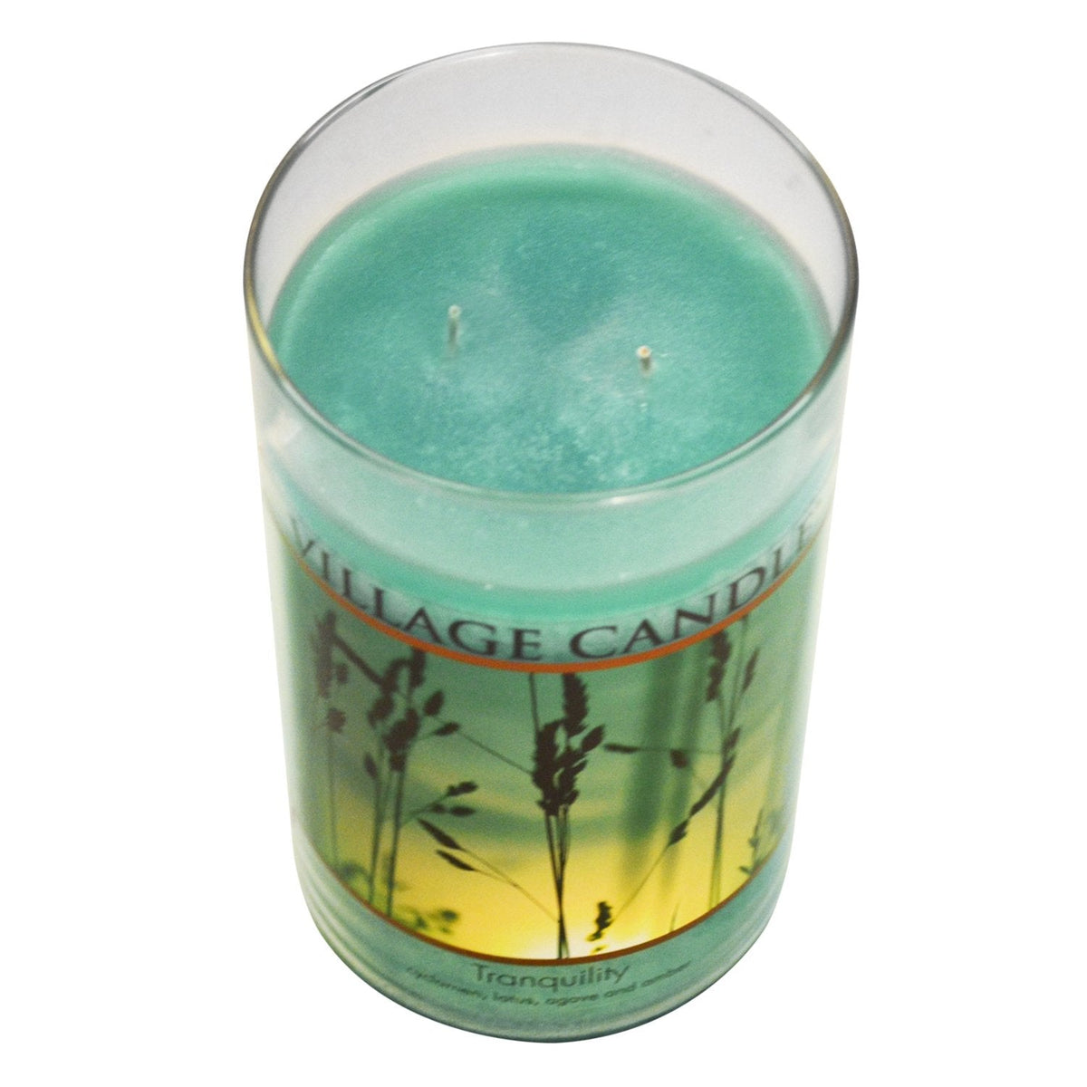 Village Candle Tranquility Large Tumbler Jar Candle, 19 Oz, Traditions Collection, Green