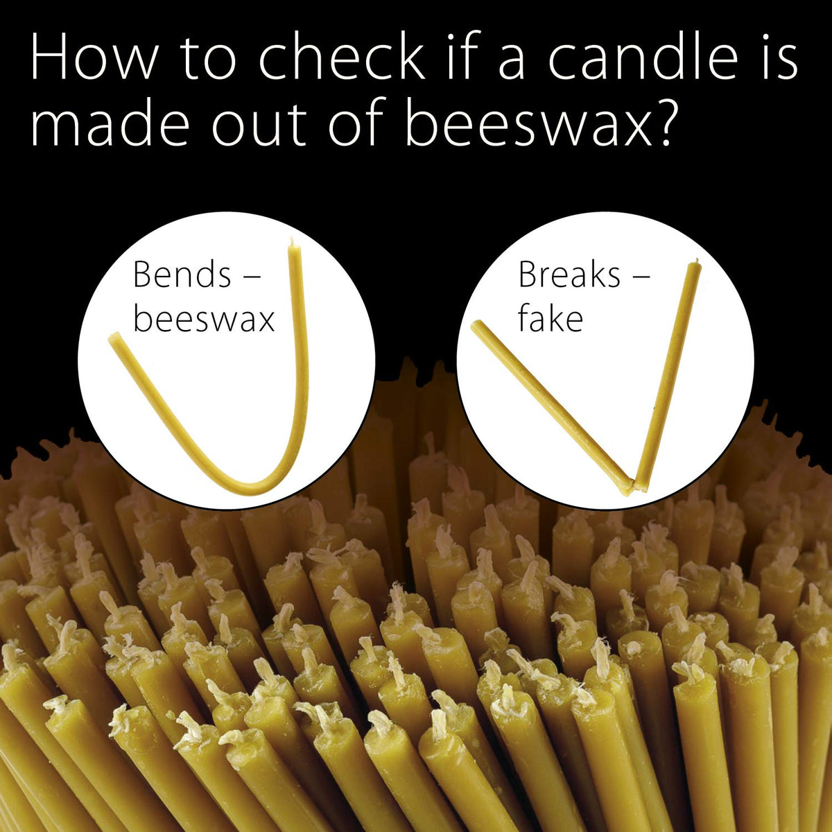 Danilovo Pure Beeswax Candles - Honey-Scented, Decorative Thin Taper Candles - Ideal for Birthday Decoration or Church Prayers - Drip Free, Tall & Smokeless Pack of 350 pcs, 6.5 x 0.22 inch