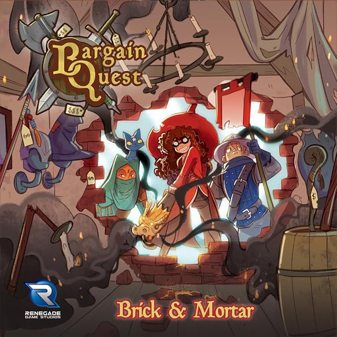 Renegade Game Studios Bargain Quest Brick & Mortar Expansion Board Game for Family Game Night 2-6 Players