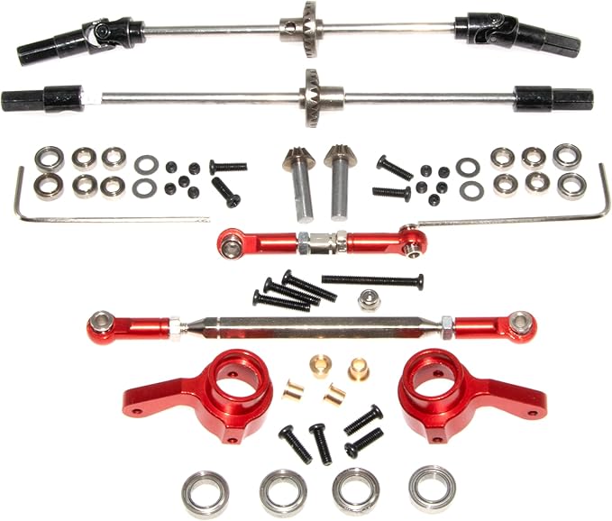 Axle Link Steering Cups Compatible with MN 1/12 MN78 Upgrade MN82 LC79 MN99s V2 Rc Car Metal Part Replace(Mixed Color)