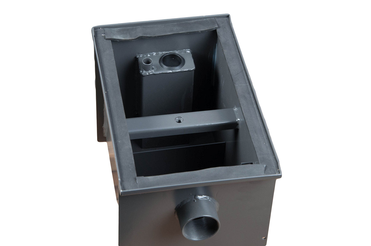 Wentworth 8 Pound Commercial Grease Traps for Restaurant Under Sink Kitchen, 4 GPM Carbon Steel Grease Interceptor Traps for Home Canteen Kitchen Wastewater Factory, WP-GT-4
