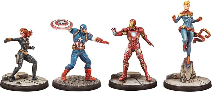 Marvel: Crisis Protocol Avengers AFFILIATION PACK - Earth's Mightiest Heroes in One Box! Tabletop Superhero Game Ages 14+ 2 Players 90 Minute Playtime Made by Atomic Mass Games