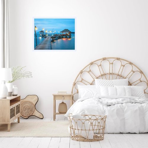 JCJMY 20x27 Picture Frame - White Puzzle & Photo Display | Horizontal & Vertical Wall Hanging