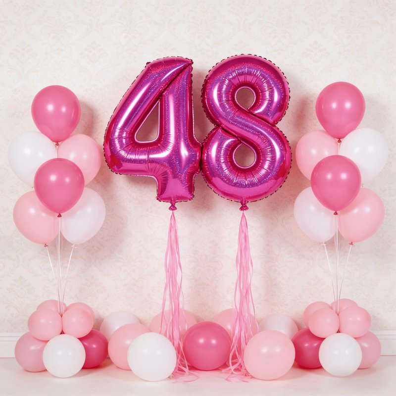Laser Hot Pink 6 Balloon, Number Balloons 40 Inch, 6th Balloons for Birthday Decorations, Laser Hot Pink Party Supplies 6 Birthday Balloon, Number 6 Balloon