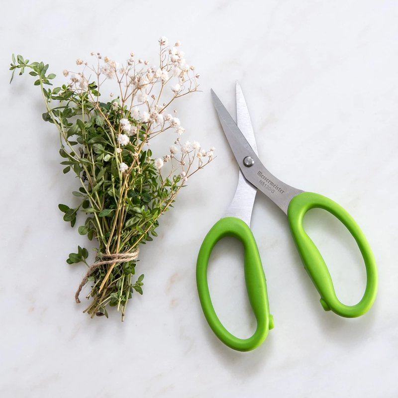 Messermeister 6-Inch Culinary Scissors, Green - All-Purpose Kitchen Scissors - 2Cr13 Stainless Steel & Nylon Slip-Resistant Handles