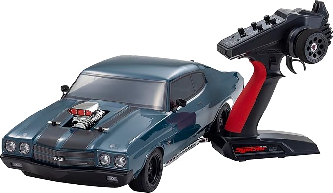 Kyosho 34494T1 Fazer Mk2 Ve 1970 Chevelle Supercharged Dark Blue RC Car