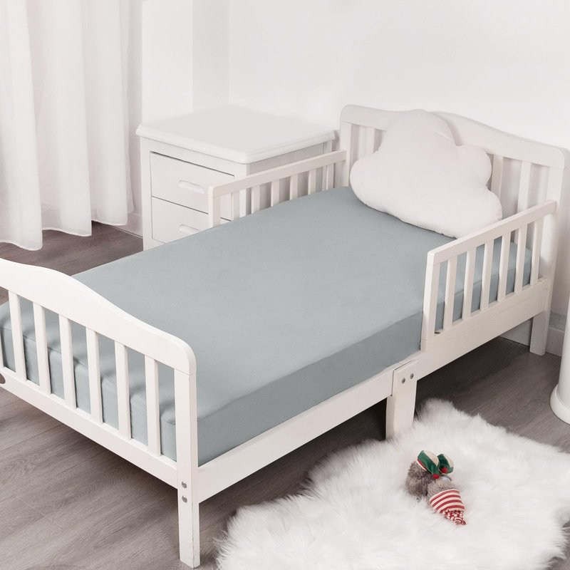 Stretchy Crib Sheets for Boys Girls, 2 Pack - Fitted Crib Sheets Neutral for Standard Crib and Toddler Bed Mattress 52" x 28", Soft and Breathable, Grey
