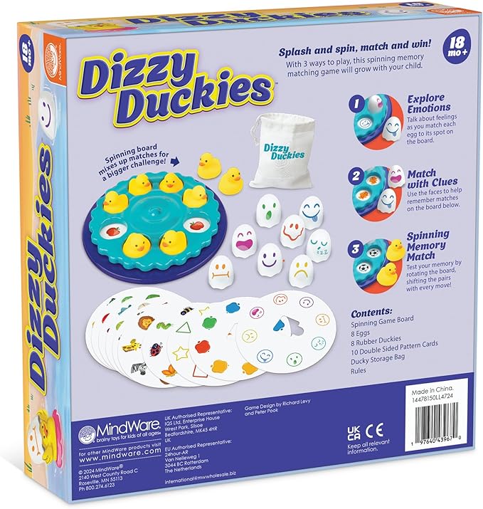 MindWare Dizzy Duckies Early Learning Matching Game - Preschool Game for Toddlers