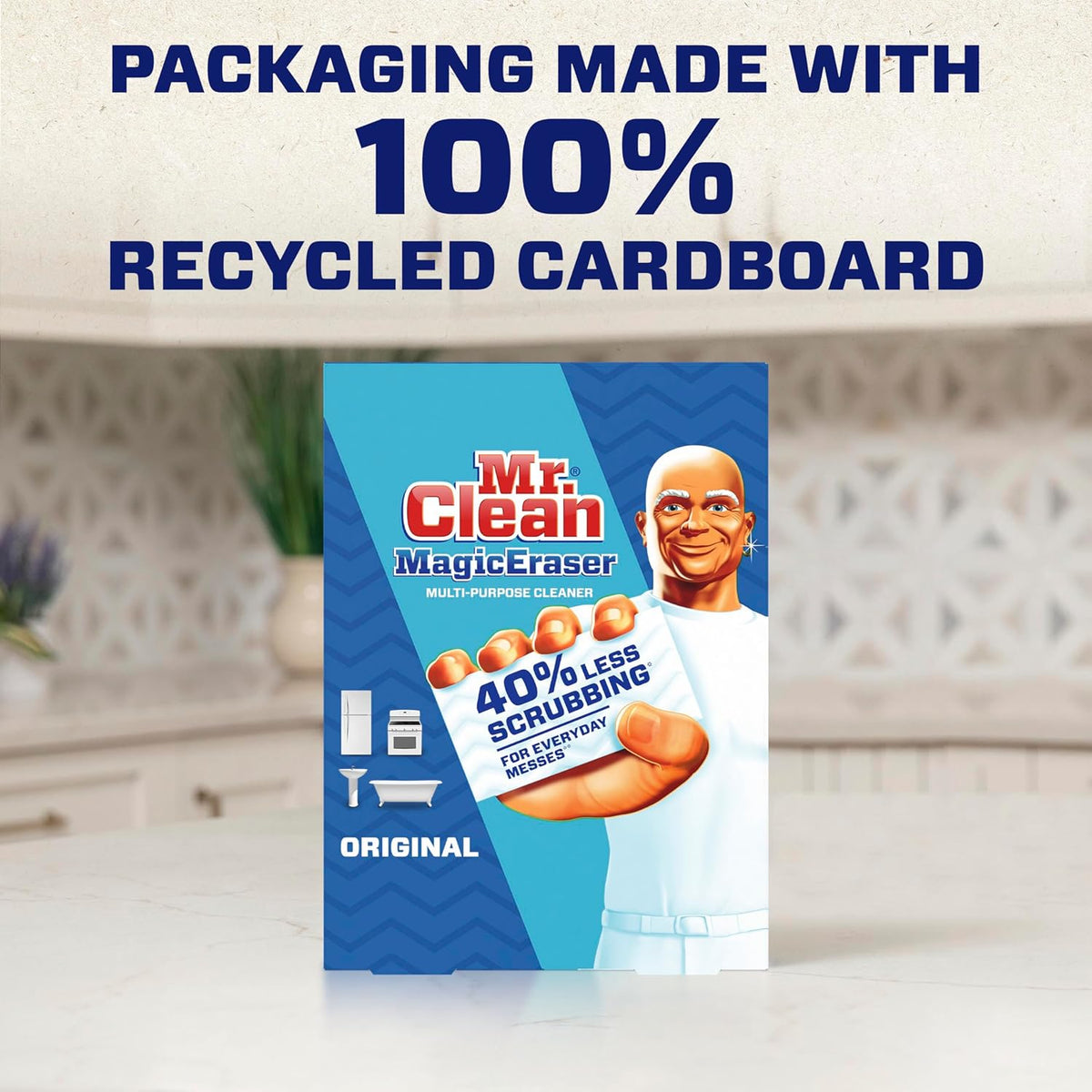 Mr. Clean Magic Eraser Cleaning Pads - Durafoam Technology, 19 Count for Effortless Cleaning