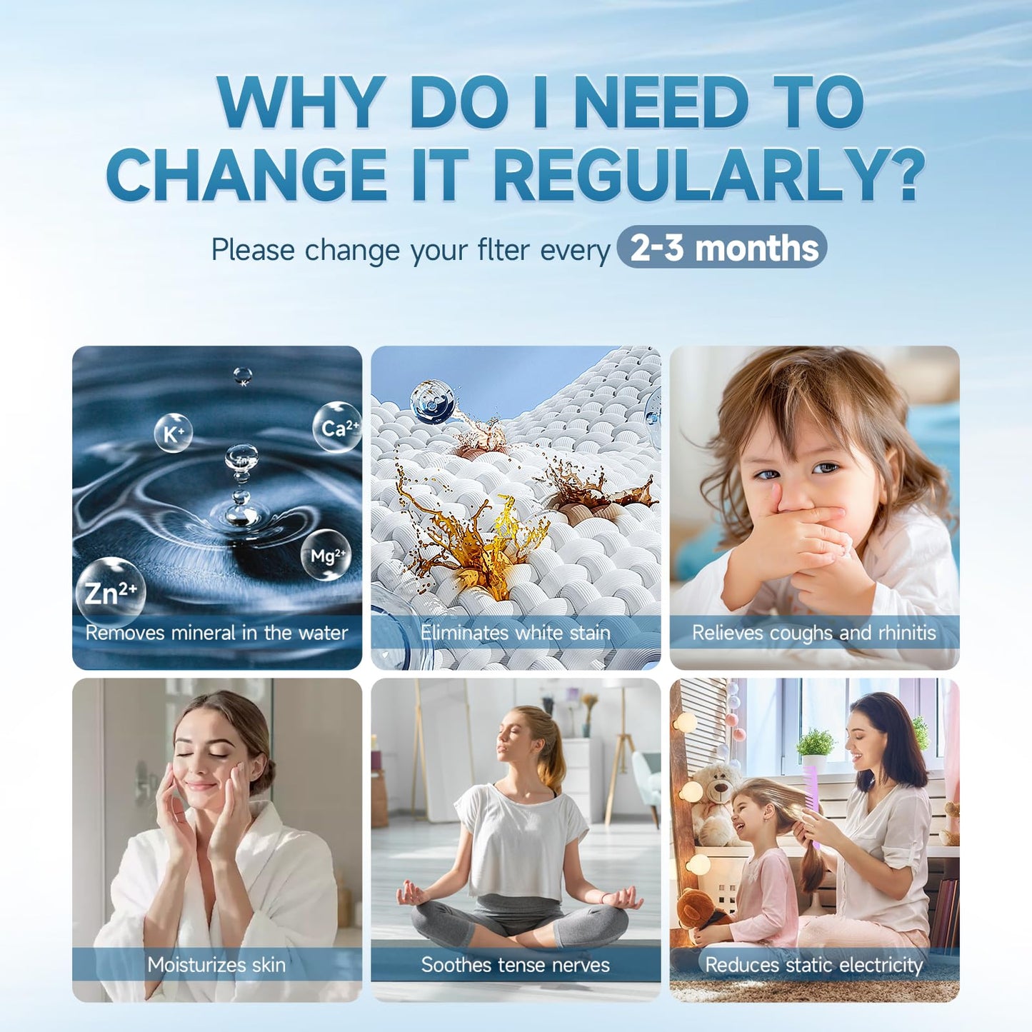 Harebery 4-Pack WF813 EQWF813 Humidifier Filters, Blue Spunlace Washable Wick, Compatible with Equate EQWF813, Relion RCM-832 RCM-832N, ProCare PCCM-832N Cool Mist Humidifier