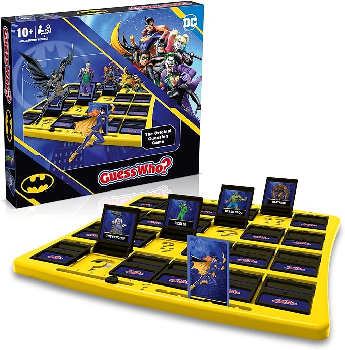 Winning Moves DC Comics Batman Guess Who? Board Game Play with Your Favourite Gotham City Characters Age 6+ Including Batgirl Robin Joker and Harley Quinn 2 Player Game for Ages 4 Plus