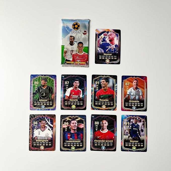 Sport Soccer Cards 288 Laser Play Cards Star Trading World Football Soccer Favorite Players Game Packs