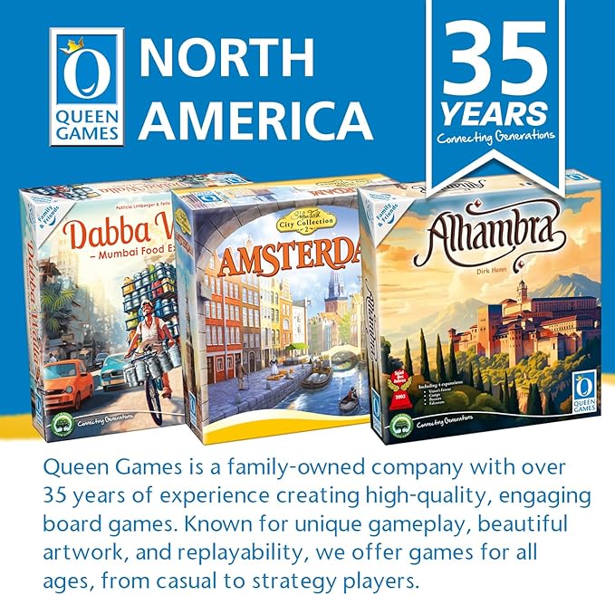 Queen Games Marrakesh Essential Edition Strategy Board Game 2-4 Players Adults Teens Ages 14+