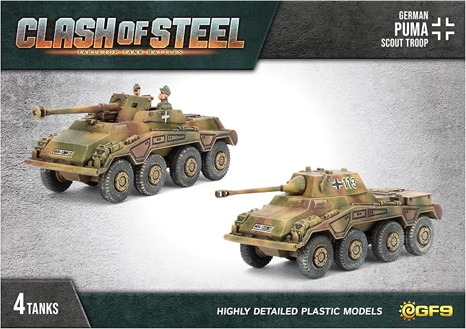 Gale Force Nine Clash of Steel: German: Puma Scout Troop (x4 Plastic) CSG08
