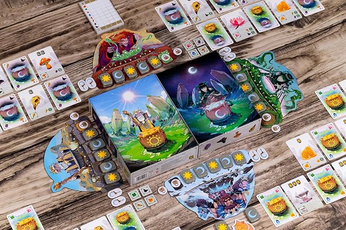 Asmodee Carnuta Board Game - Collect Ingredients & Score Points in a Potion Brewing Strategy Game with Acrylic Runes Family Fun for Kids & Adults Ages 10+ 2-4 Players 30 Minute Playtime