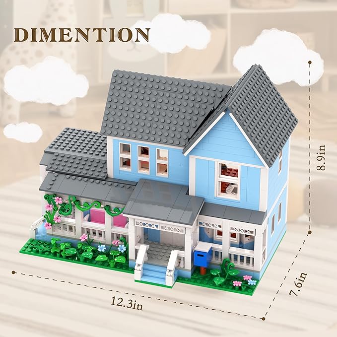 Gilmore House in Stars Hollow Building Set Lorelai Sitcom TV Block Toys for Fans Girls Adults Collectible Model Compatible with Lego Gifts for Birthday Christmas (1107PCS)