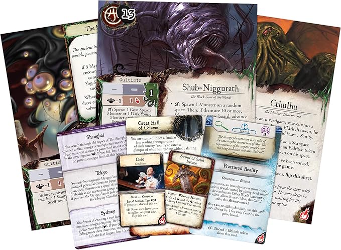 Asmodee Eldritch Horror Board Game - A World-Spanning Cooperative Adventure in Terror Mystery Game for Adults Ages 14+ 1-8 Players 2-4 Hour Playtime