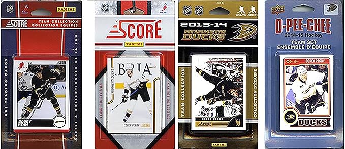 NHL Anaheim Ducks 4 Different Licensed Trading Card Team Sets Brown One Size