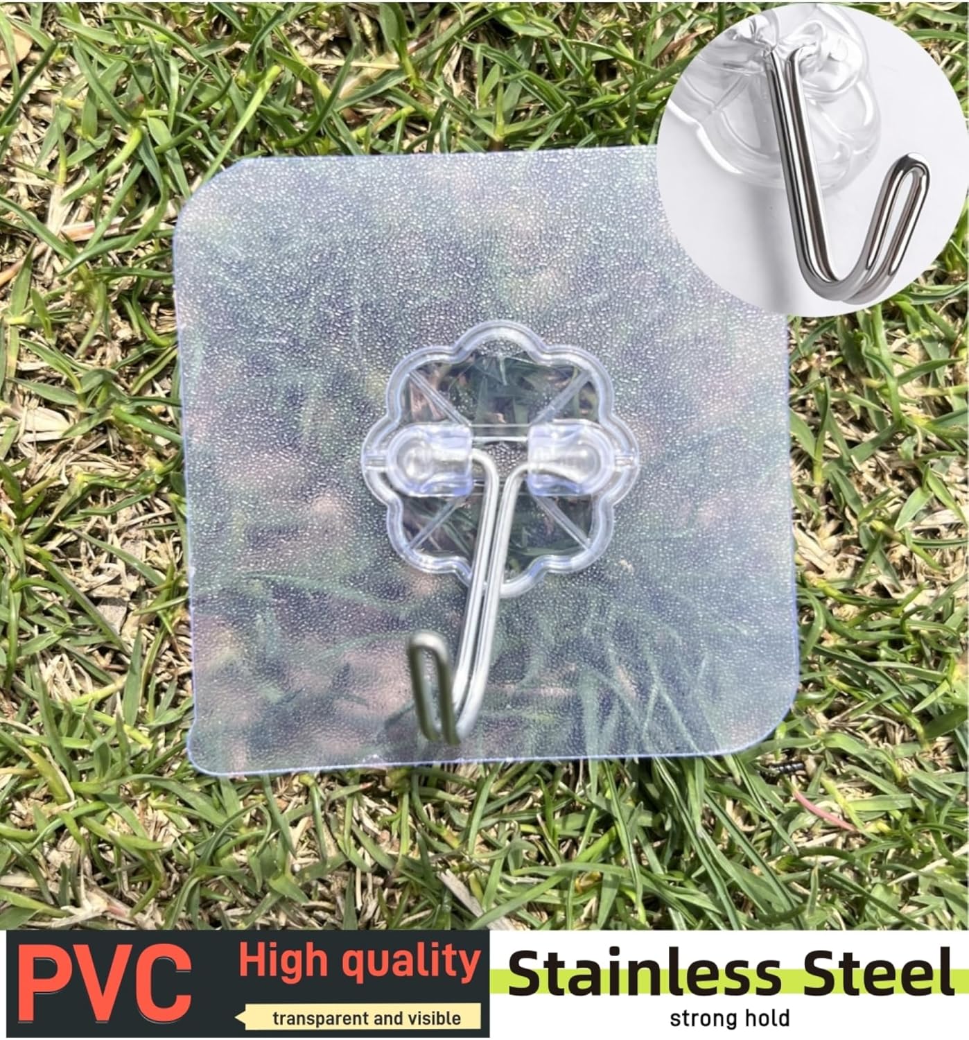 Skiennix Shower Curtain Hooks - Decorative Rhinestone Design - Rustproof Stainless Steel - Set of 12