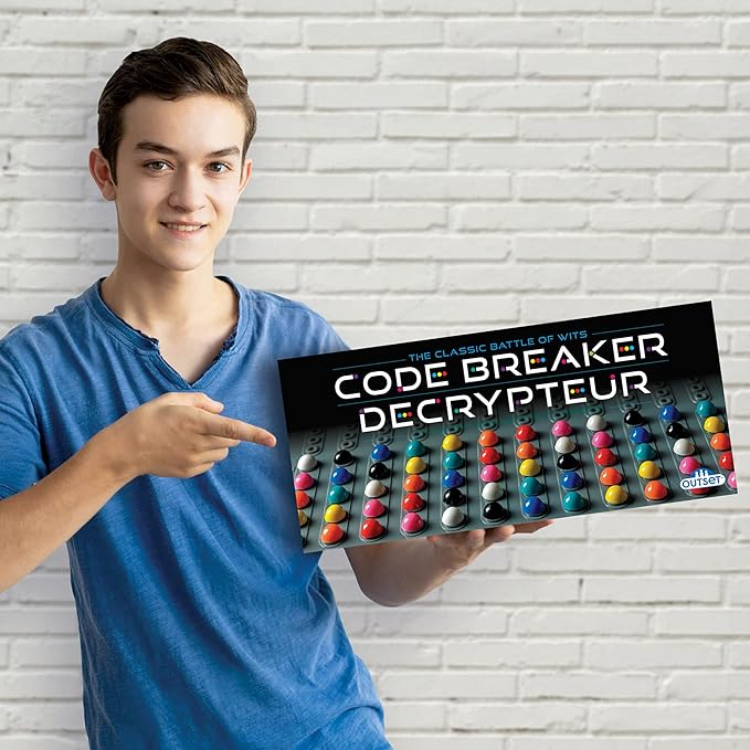 Outset Media Code Breaker - The Classic Battle of Wits Logic & Deduction Head-to-Head Strategy Code Creating & Cracking Peg Game Outset Media Ages 8+ 2 Players