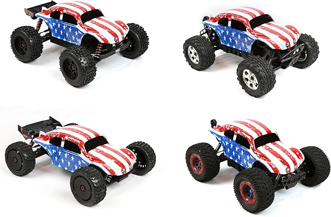 SummitLink Custom Body Compatible for 1/10 1/8 Scale RC Car or Truck (Truck not Included) (Flag Strip)