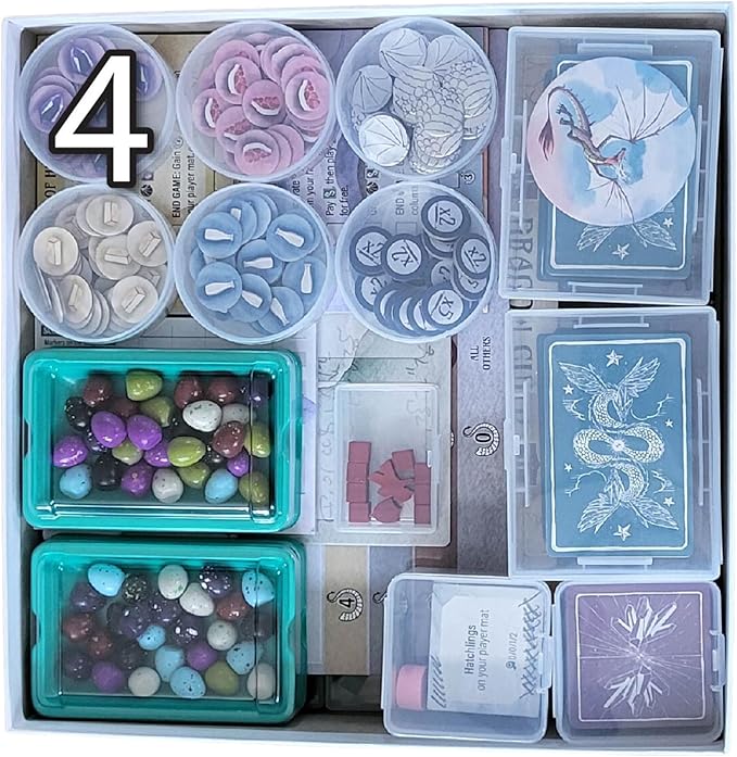 PRODUCT80 BitsBins Organizer for WYRMSPAN Organizes Cards and Tokens Easily and Fits in Game Box Board Game Accessories for Components of Wyrmspan