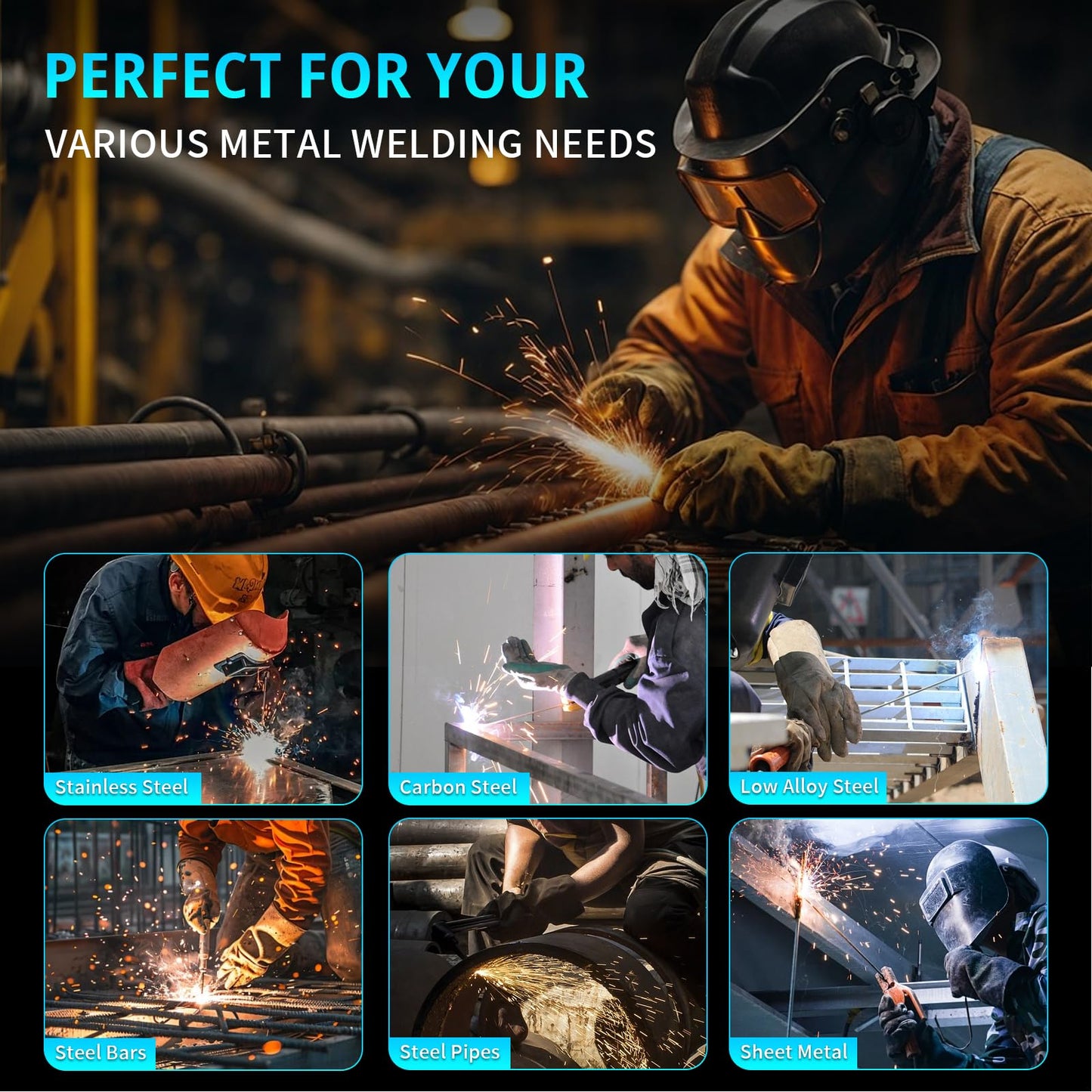 TLL Cordless Welder with 4 Batteries,Battery-Powered Stick/Flux Core Welder,MMA ARC DC Welding Machine, Portable Welder Machine,with LED Display Hot Start Arc Force Anti-Stick (ZW-160)