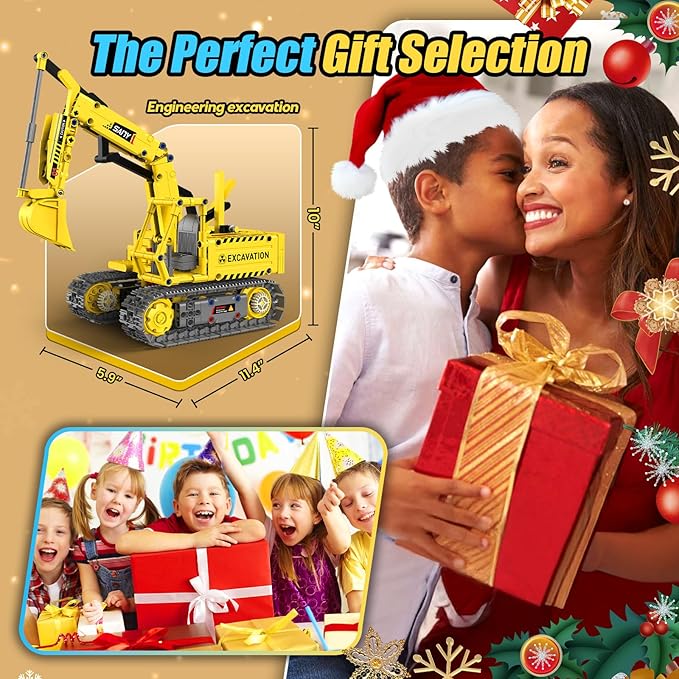 Robot Building Kits 5-in-1 Stem Toys for Boys Age 8-14 APP & Remote Control Excavator Kids Construction Toys Programmable Erector Sets Educational Robotic Kit Gifts for Girls Boys (555 PCS)