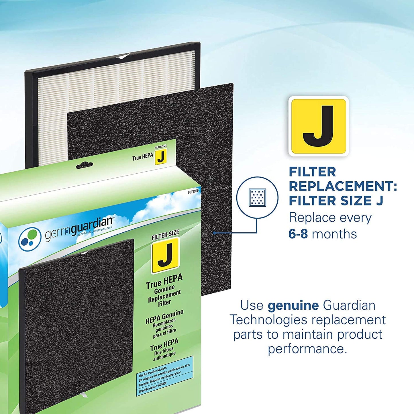 GermGuardian Air Purifier 4 in 1,High CADR True HEPA Filter with GermGuardian LB4000 Genuine UV-C Replacement Bulb