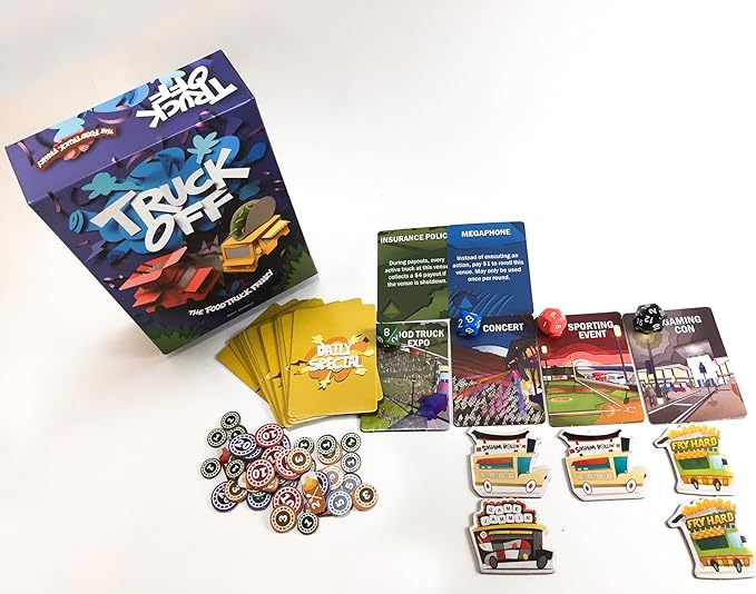 Truck Off: The Food Truck Frenzy - 2-6 Players - Spicy Board Game for Family Gamenight