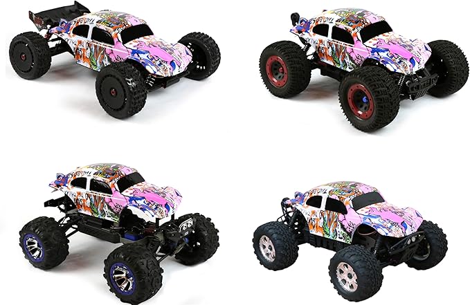 SummitLink Custom Body Compatible for 1/10 1/8 Scale RC Car or Truck (Truck not Included) (Graffiti Pink Pig)