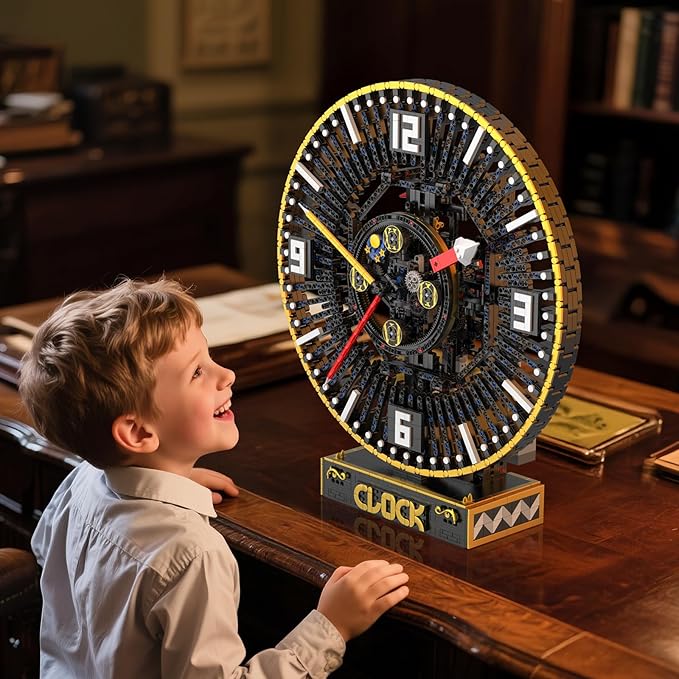 Mould King Cyberpunk Grand Clock Building Set 10160 3675+ PCS Motorized DIY Clock Model with Mechanical Gears APP Control & Real-Time Display Advanced Engineering Toy for Adults & Teens 14+