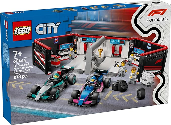 LEGO City F1(R) Mercedes-Benz AMG & Alpine Race Car Garage Toy Toy Birthday Present Block Boys Girls Children 7 Years 8 9 Years Old Elementary School Vehicle Car Mini Car 60444