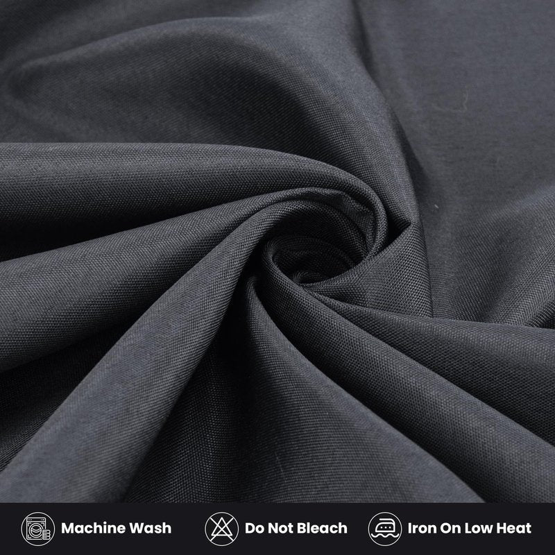 Ascoza 2 Pack Fitted Tablecloth for 4 Foot Rectangle Tables 48 x 24 Inch Black Table Covers Water Resistant Polyester Table Cloth for Wedding, Parties,Display, Trade Show (Black)
