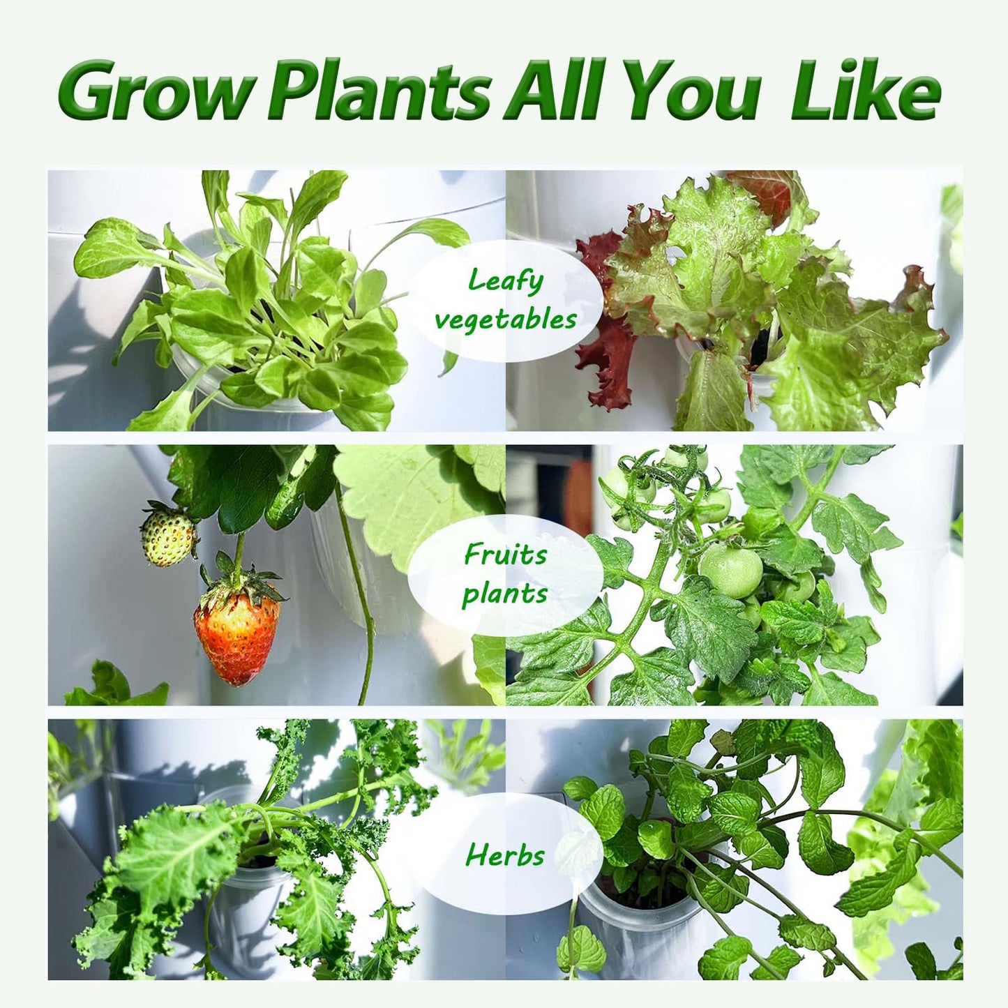 Lifello 5.25ft Tall Hydroponics Growing System Tower, 9 Layers 36 Plant Spots Hydroponics Growing System Kit Tower, Vertical Hydroponic Tower for Indoor & Outdoor, Space-Saving