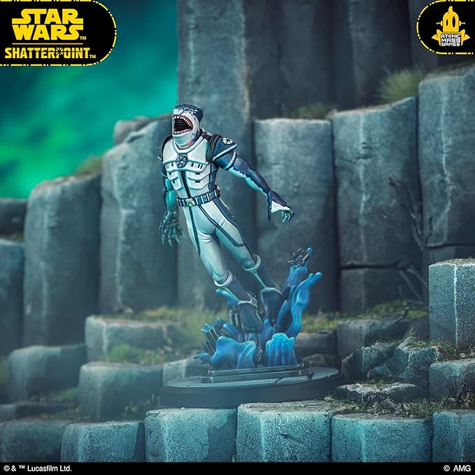 Asmodee Star Wars Shatterpoint Terror from Below SQUAD PACK - Includes Riff Tamson Nossor Ri & Aqua Droids Tabletop Miniatures Strategy Game for Kids and Adults Ages 14+ 2 Players 90 Min Play