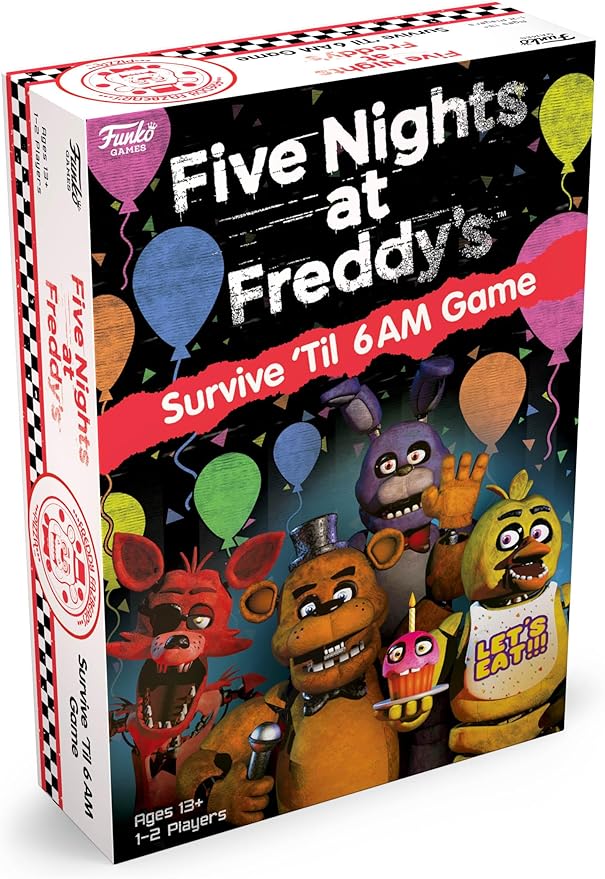 Funko Games Five Nights at Freddy's - Survive 'Til 6AM Game |1-2 Players Ages 13+
