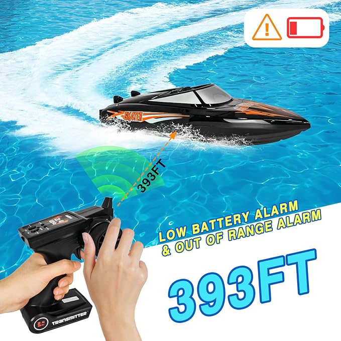 Cheerwing Skater RC Boat Self-Righting Remote Control Boat 25km/h High Speed Racing Boats Toys for Pools & Lakes 2 Batteries