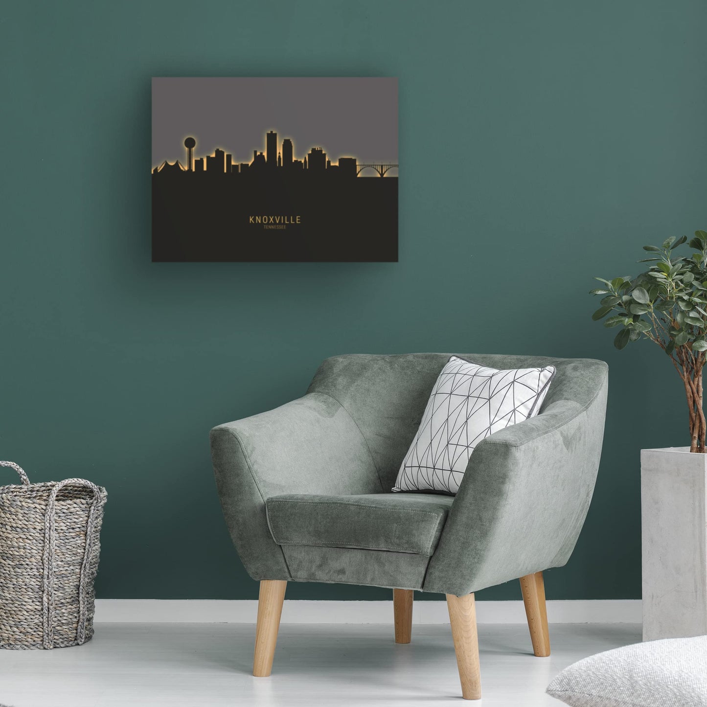 Trademark Fine Art 'Knoxville Tennessee Skyline Glow II' Canvas Art by Michael Tompsett