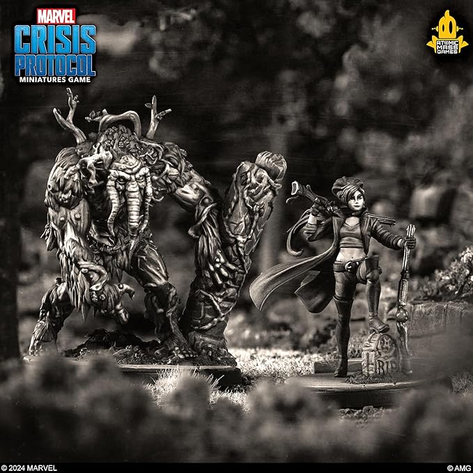 Marvel: Crisis Protocol Elsa Bloodstone & Man-Thing Character Pack - Adds New Legion of Monsters Leadership! Tabletop Superhero Game Ages 14+ 2 Players 90 Min Playtime Made by Atomic Mass Game