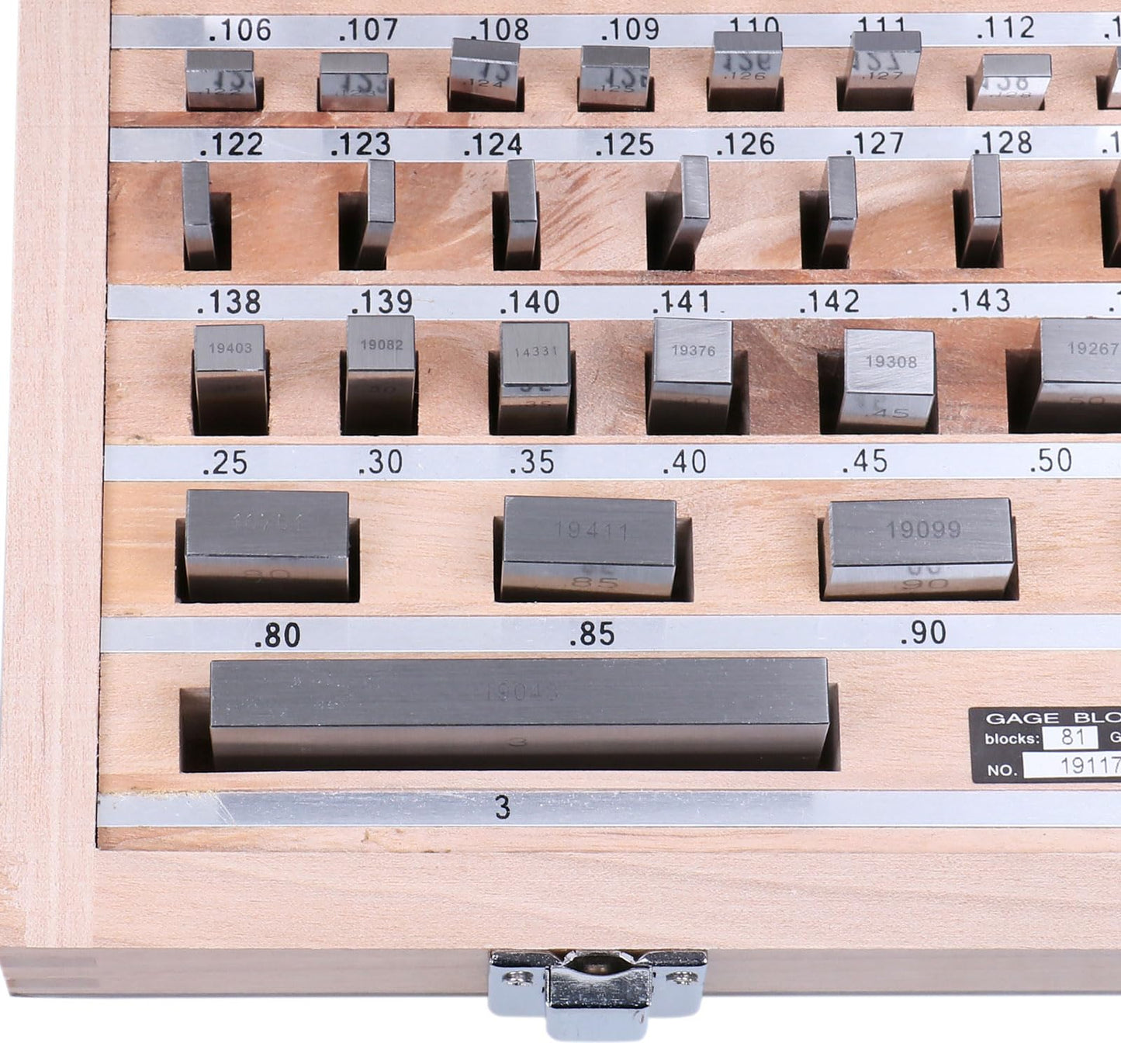 Accusize Industrial Tools Precision 81-Piece Steel Gauge Block Set, Grade B Accuracy, Corrosion-Resistant, P900-S581
