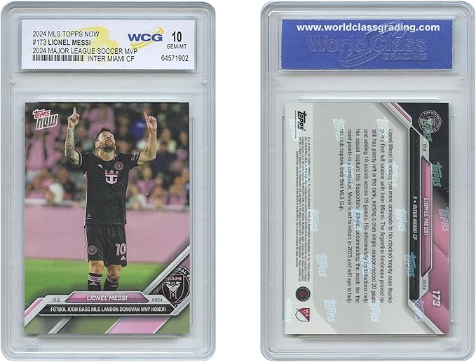 2024 MLS Topps Now Lionel Messi Soccer League MVP Card #173 - Graded GEM-Mint 10